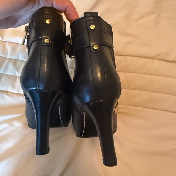 Tory Burch Black Leather Heeled Boots - Picture 8 of 10